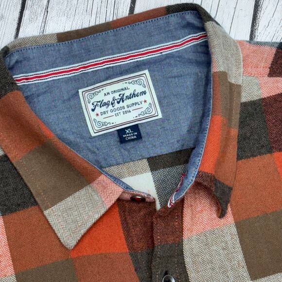 Flag & Anthem Men's Flannel Button Up Shirt Bundle Size X-Large - Picture 6 of 10